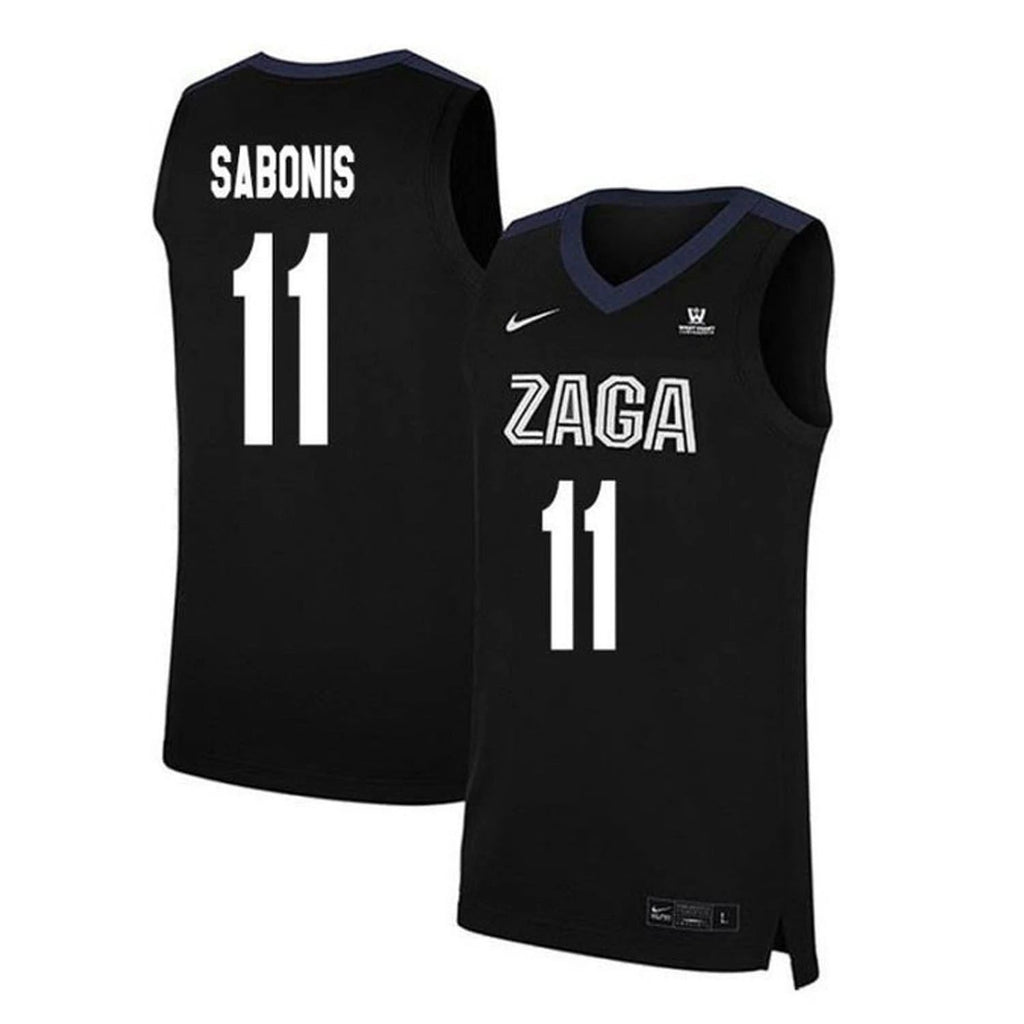 Domantas Sabonis Jersey Gonzaga Bulldogs College Basketball Black #111 by My store basketball
