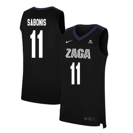 Domantas Sabonis Jersey Gonzaga Bulldogs College Basketball Black #111 by My store basketball