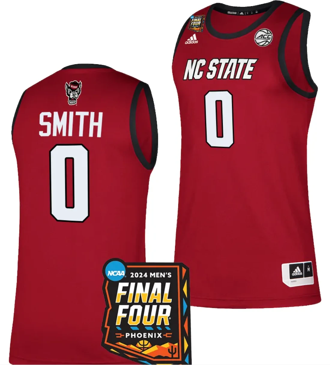 DJ Horne Jersey #0 NC State Wolfpack 2024 NCAA March Madness Final Four Basketball Red by My store basketball