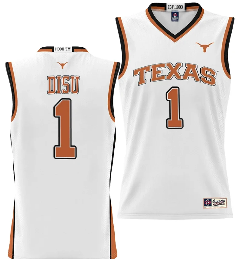 Dylan Disu Jersey #1 Texas Longhorns NIL College Basketball Lightweight White by My store basketball