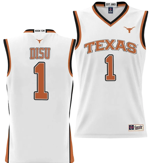 Dylan Disu Jersey #1 Texas Longhorns NIL College Basketball Lightweight White by My store basketball