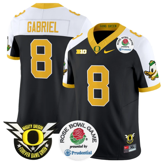 Dillon Gabriel Jersey #8 Oregon Ducks Football 2024 Rose Bowl Black Alternate by NCAA Football Jersey