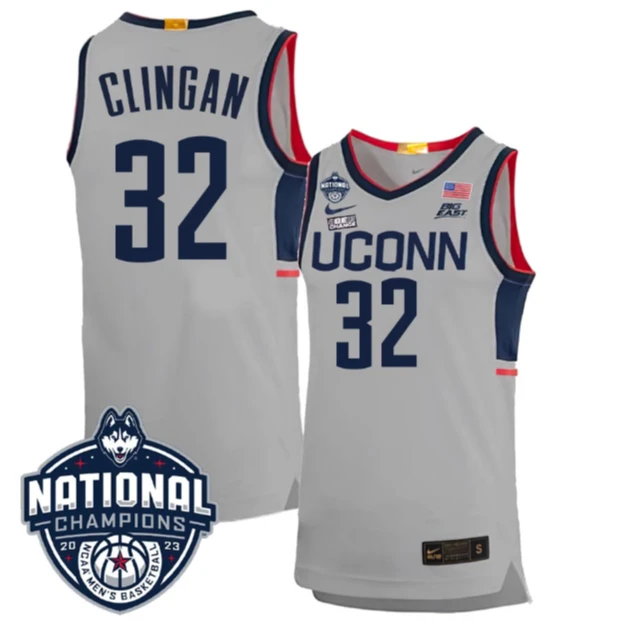 Donovan Clingan Jersey #31 UConn Huskies 2023 National Champions College Basketball by My store basketball