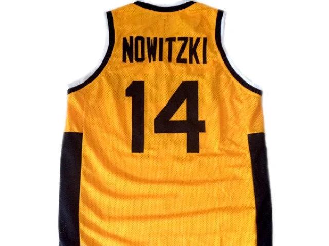 Dirk Nowitzki Jersey #14 Team Deutschland Germany Basketball Yellow by My store basketball
