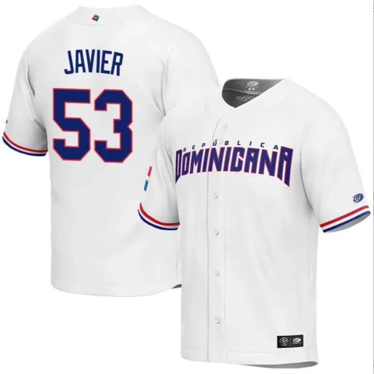Dominican Baseball Cristian Javier World Baseball Classic Jersey – White by My Store