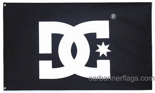 DC Dcshoecouse Flag-3x5 FT-Black-100% polyester-2 Metal Grommets Banner-Black by flagsshop
