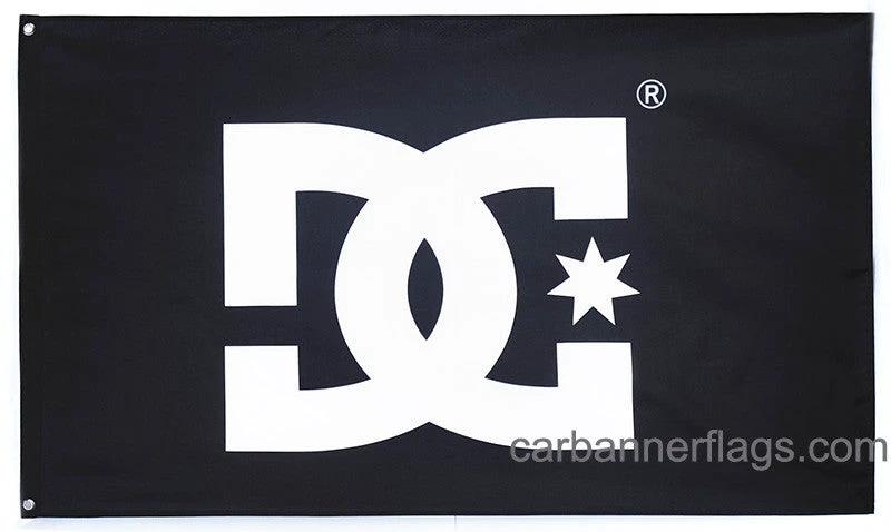DC Dcshoecouse Flag-3x5 FT-Black-100% polyester-2 Metal Grommets Banner-Black by flagsshop