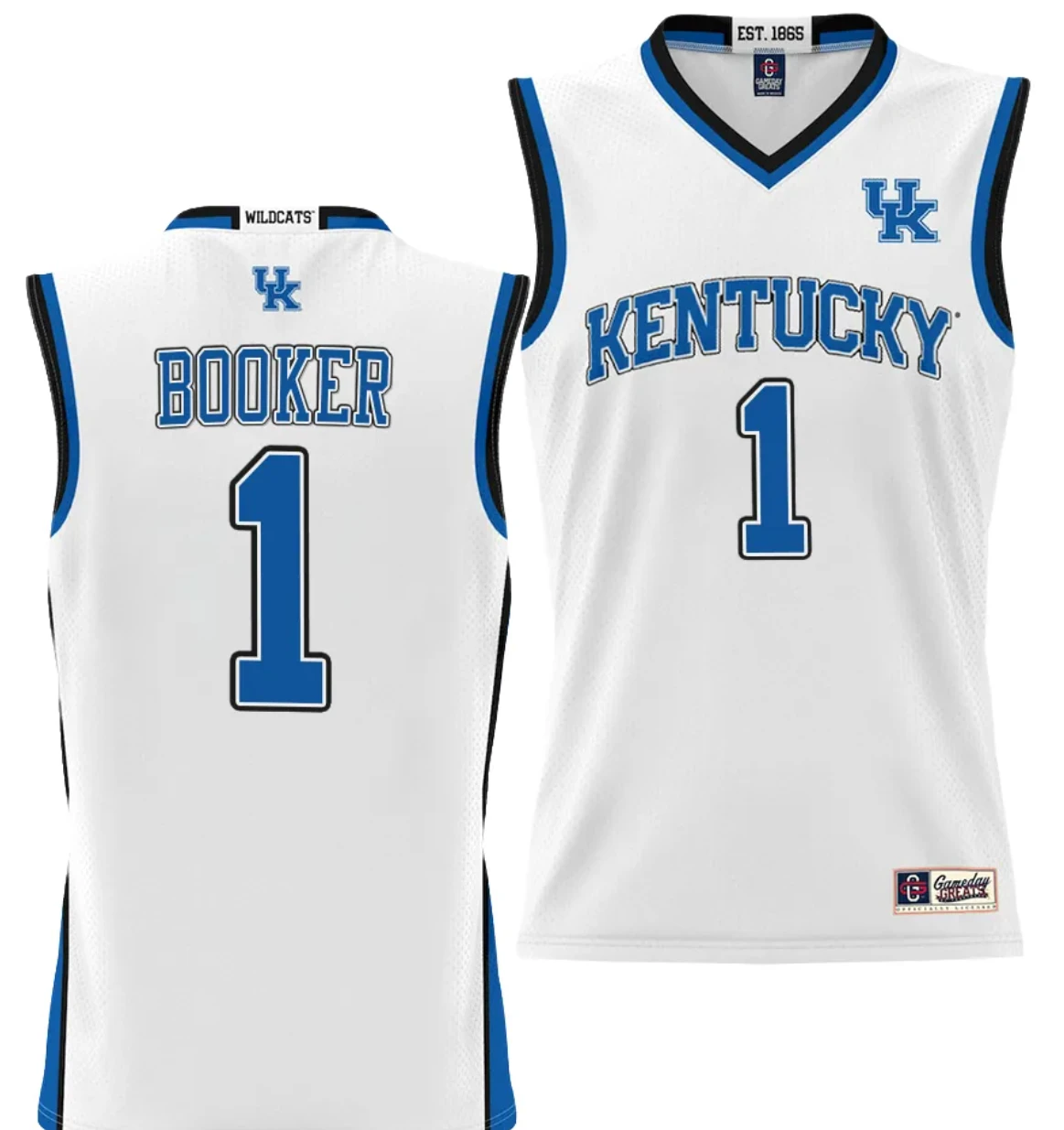 Devin Booker Jersey #1 Kentucky Wildcats NIL College Basketball Lightweight White by My store basketball