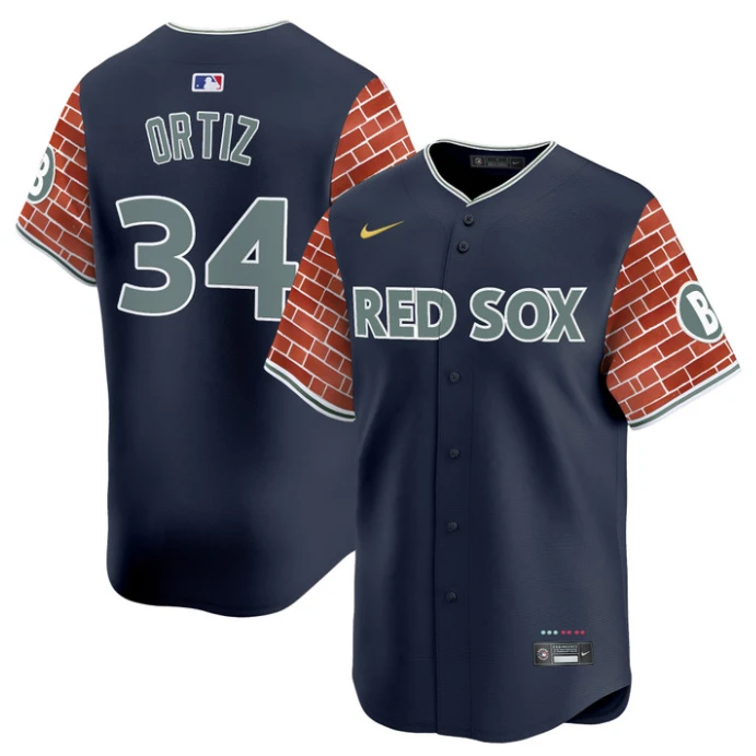David Ortiz Jersey #34 Boston Red Sox 2025 Fenway Red Brick Style Vapor Premier Stitched Navy by My Store