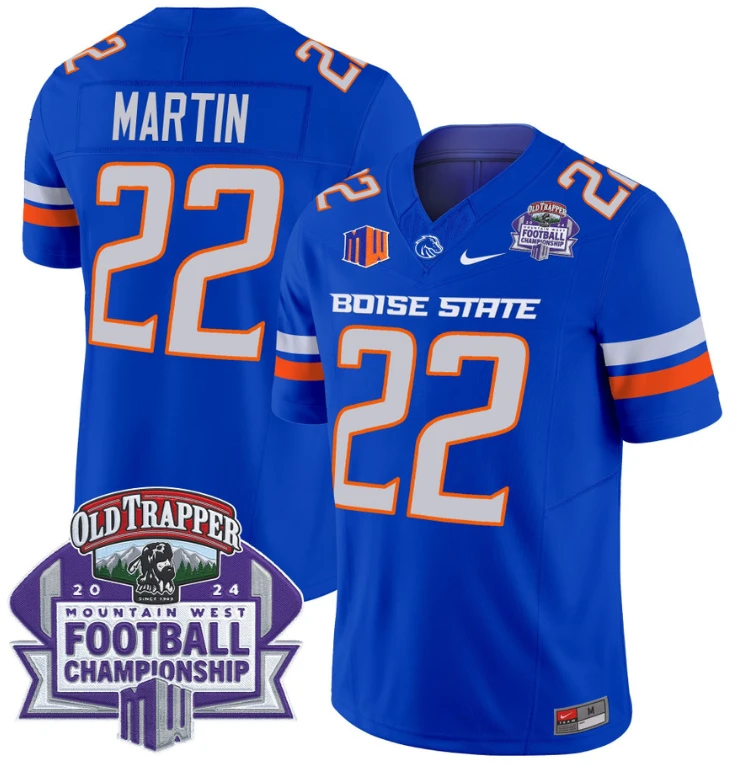 Doug Martin Jersey #22 Boise State Broncos 2024 Championship Vapor Royal by My Store