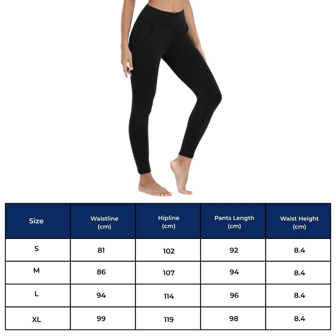 WarmFlex High-Waisted Warm Fleece Leggings | Winter Legging for Cold Weather - Warm Legging - for Outdoor Activities Bowlift by Bowlift