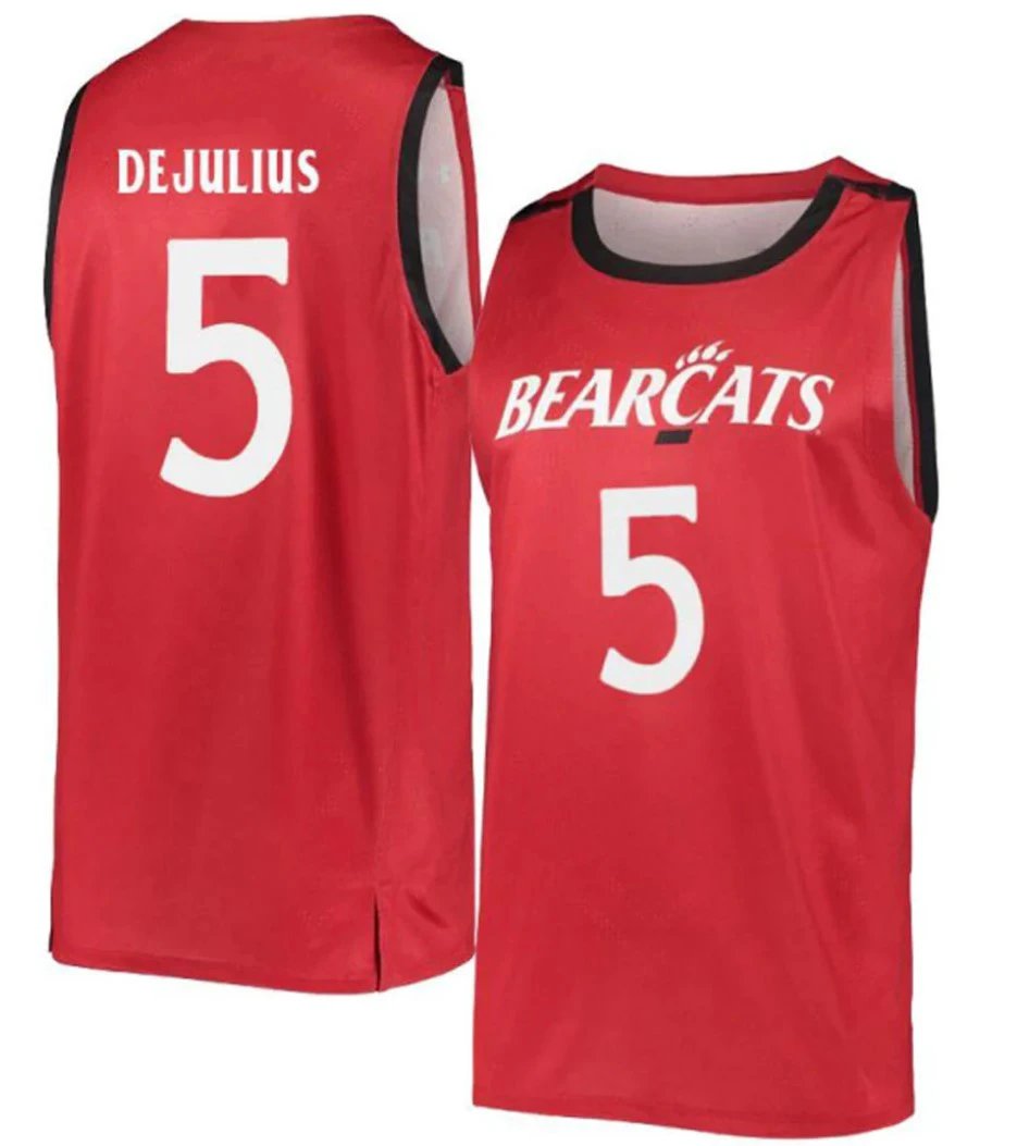 David DeJulius Jersey Cincinnati Bearcats College Basketball Red #5 by My store basketball