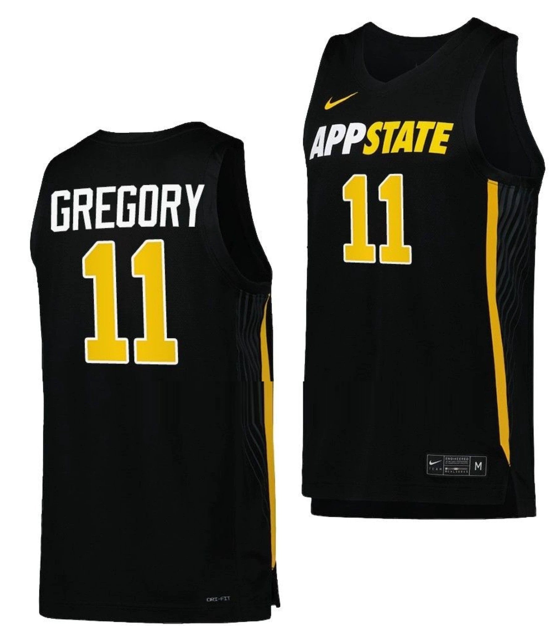 Donovan Gregory Jersey Appalachian State Mountaineers College Basketball Black #11 by My store basketball