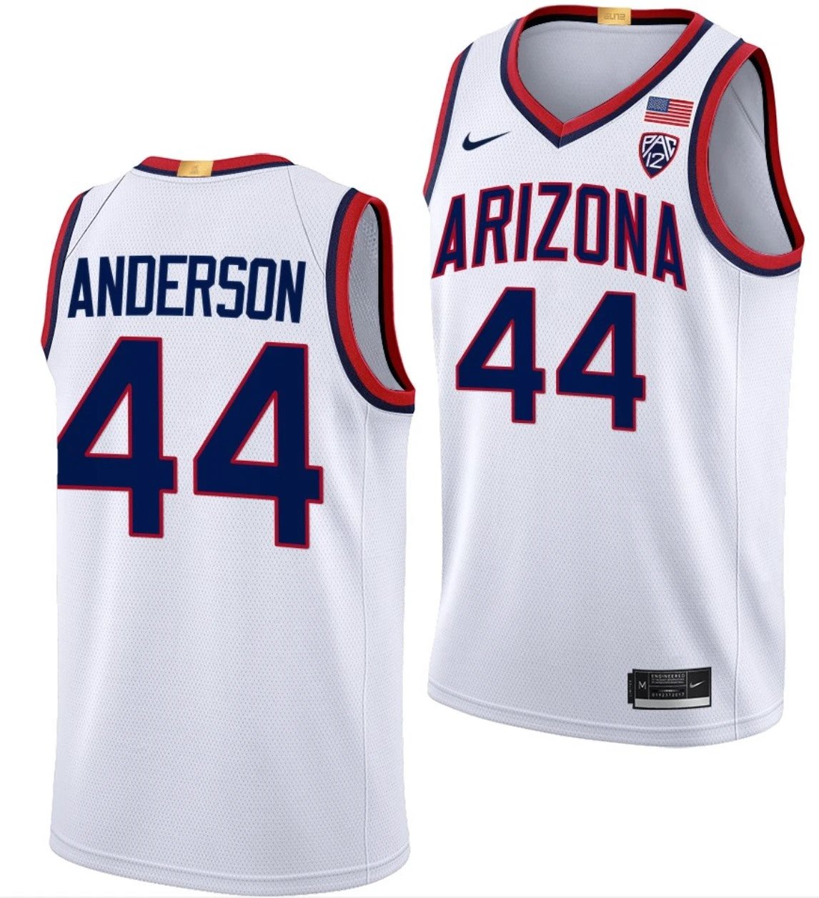 Dylan Anderson Jersey Arizona Wildcats College Basketball Limited #44 by My store basketball