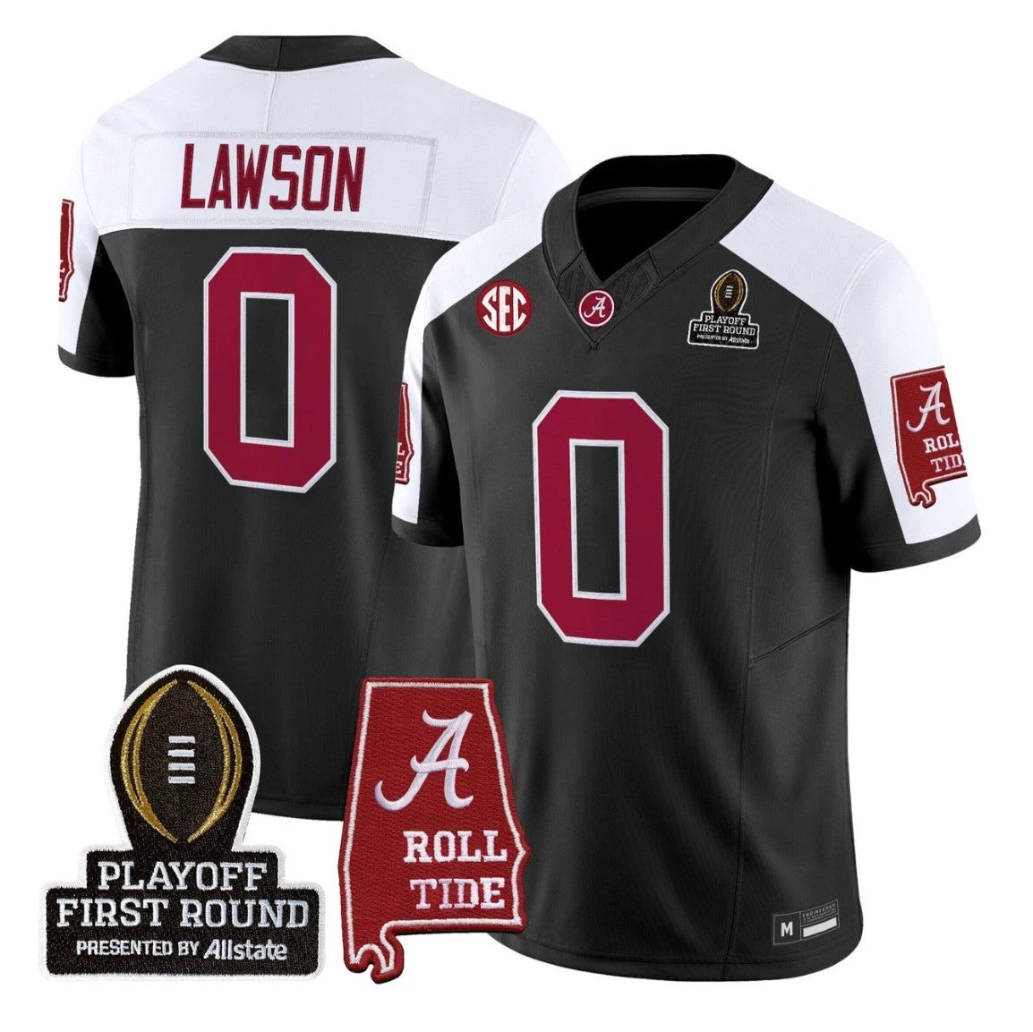 Deontae Lawson Jersey #0 Alabama Crimson 2025 Playoff First Round Stitched by My Store NCAA Football Jerseys