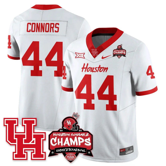Dean Connors Jersey #44 Houston Cougar 2025 Texas Bowl Champions Stitched White by NCAA Football Jersey