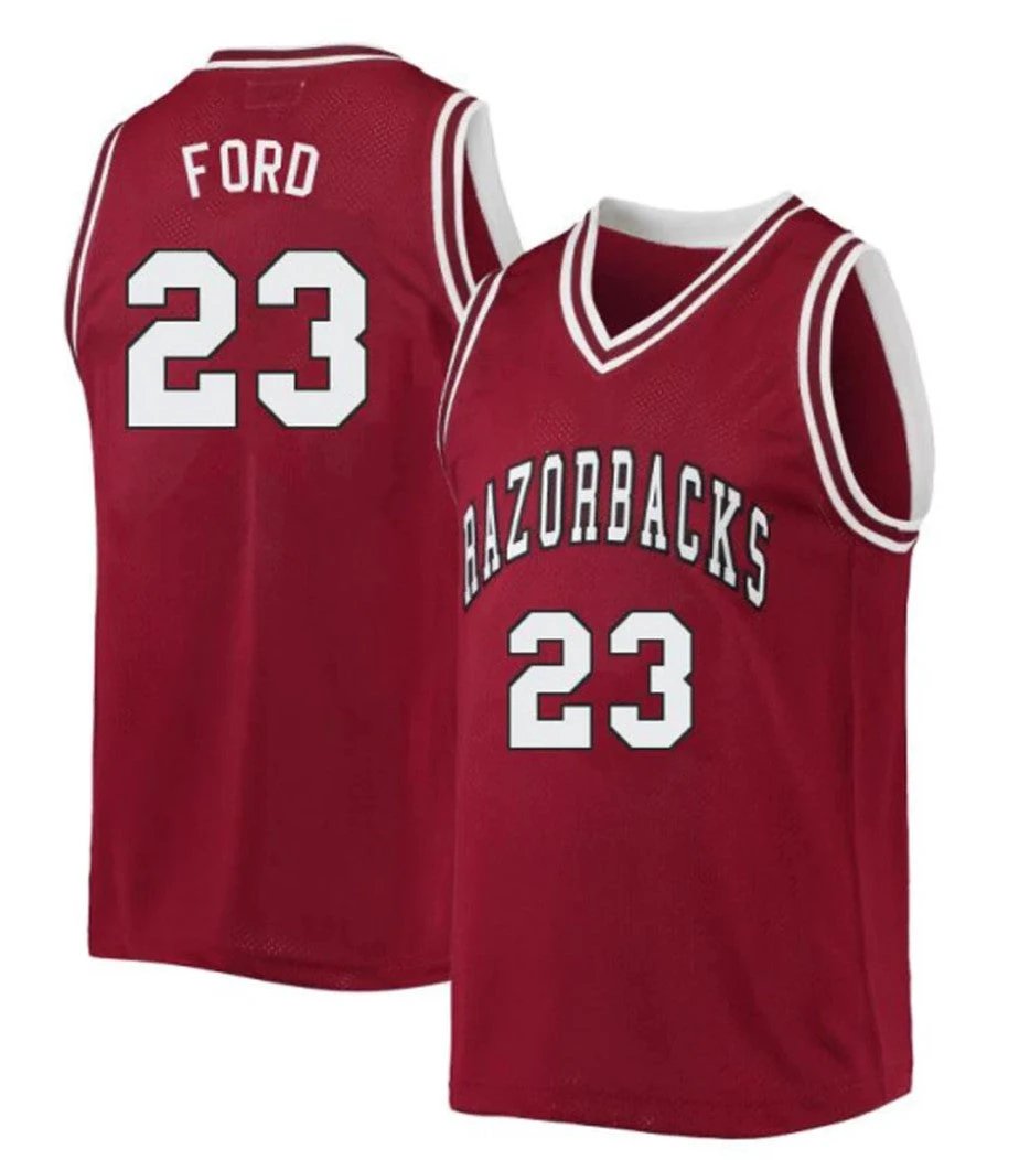 Derrian Ford Jersey Arkansas Razorbacks College Basketball 100 Season #23 by My store basketball