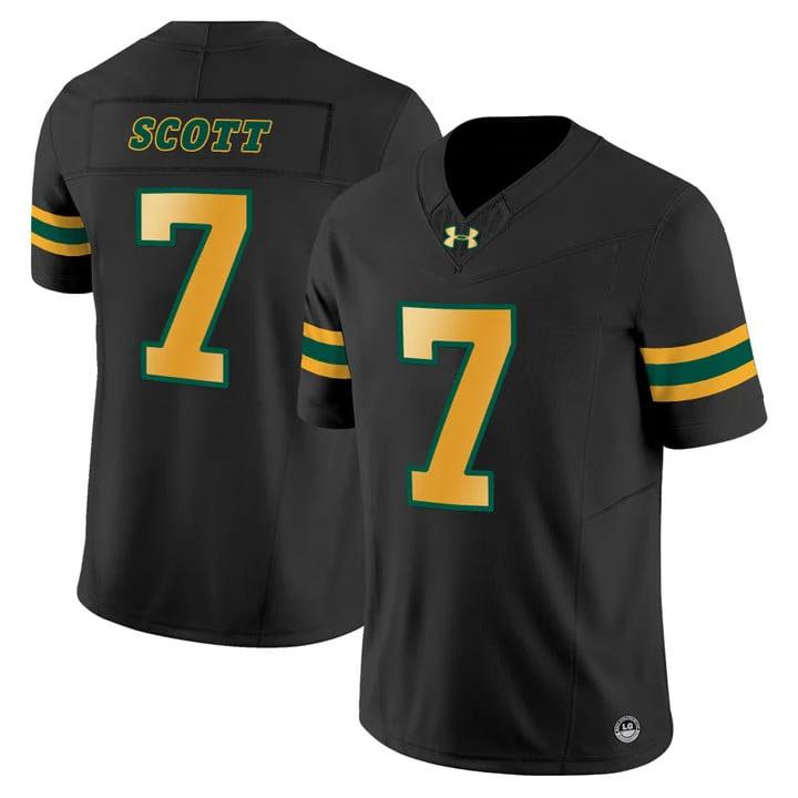 DJ Scott Jersey #7 North Dakota State Bison Vapor Limited Stitched Black by My Store NCAA Football Jerseys