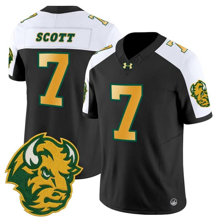 DJ Scott Jersey #7 North Dakota State Bison Vapor Limited Stitched Black Alter by My Store NCAA Football Jerseys