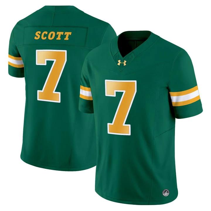 DJ Scott Jersey #7 North Dakota State Bison Vapor Limited Stitched Green by My Store NCAA Football Jerseys