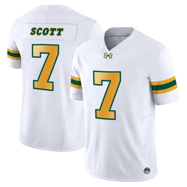 DJ Scott Jersey #7 North Dakota State Bison Vapor Limited Stitched White by My Store NCAA Football Jerseys