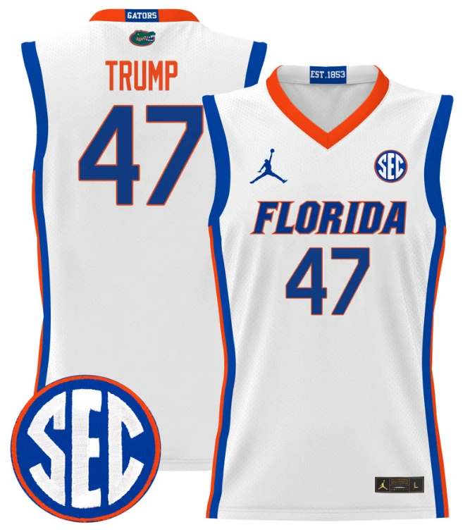 Donald Trump Jersey #47 Florida Gators 2024 Lightweight Basketball White by My store basketball