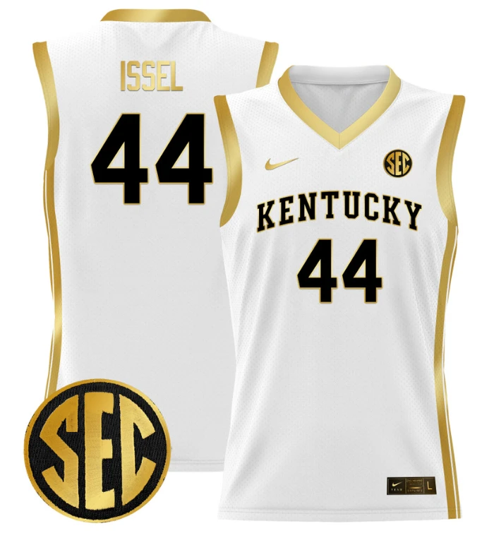 Dan Issel Jersey #44 Kentucky Wildcats Lightweight Basketball White Gold by My store basketball