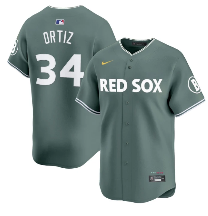 David Ortiz Jersey #34 Boston Red Sox 2025 City Connect Vapor Premier Limited Stitched Green by My Store