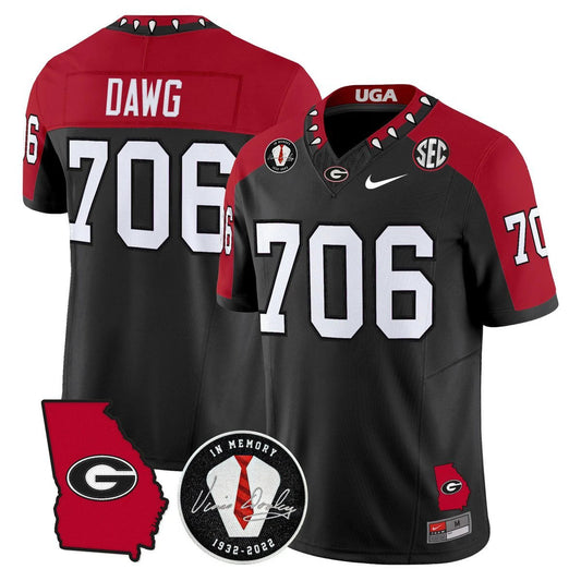Dawg Jersey #706 Georgia Bulldogs 2025 Vapor Limited Stitched Black Alter by My Store NCAA Football Jerseys