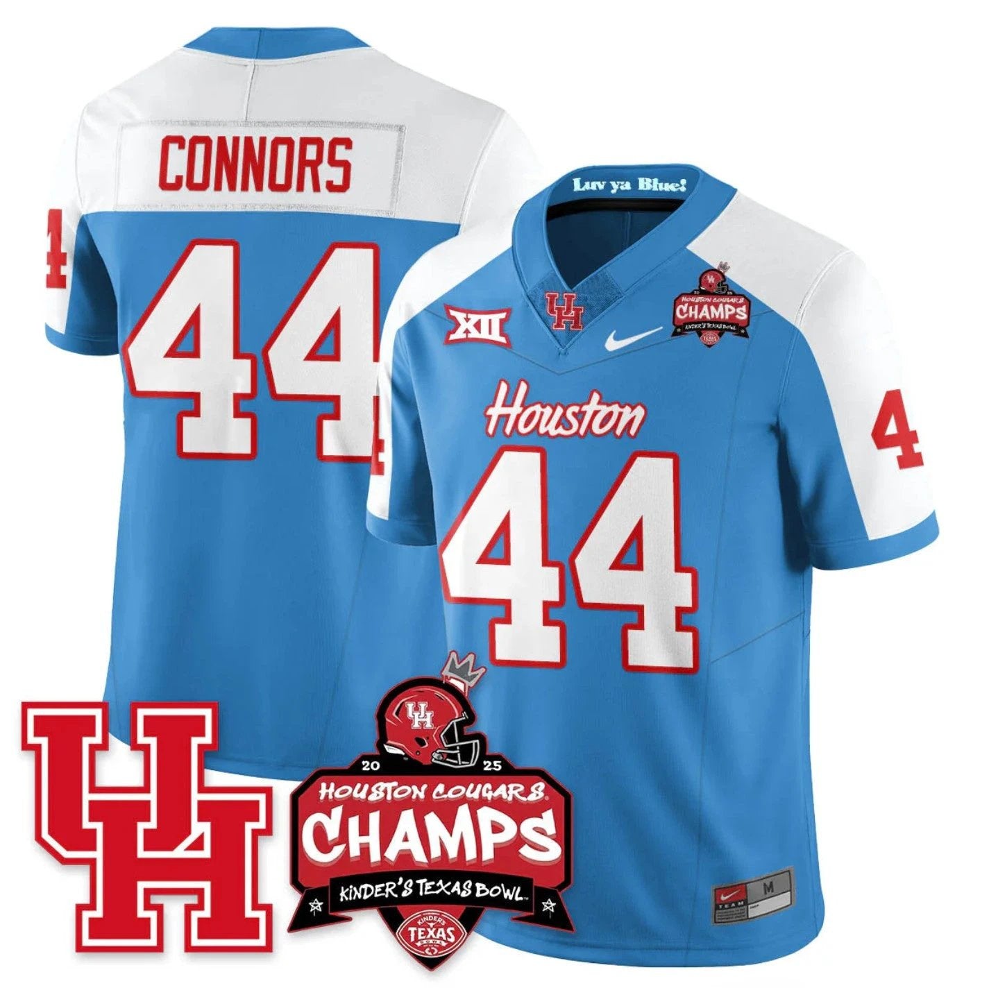 Dean Connors Jersey #44 Houston Cougar 2025 Texas Bowl Champions Stitched by My Store NCAA Football Jerseys