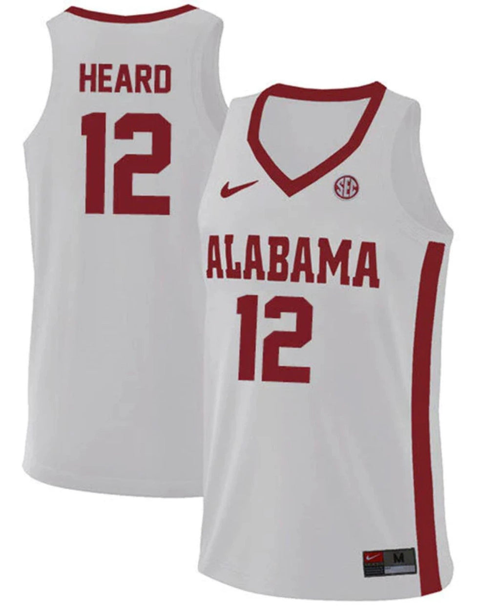Delaney Heard Jersey Alabama Crimson Tide College Basketball Replica White #12 by My store basketball