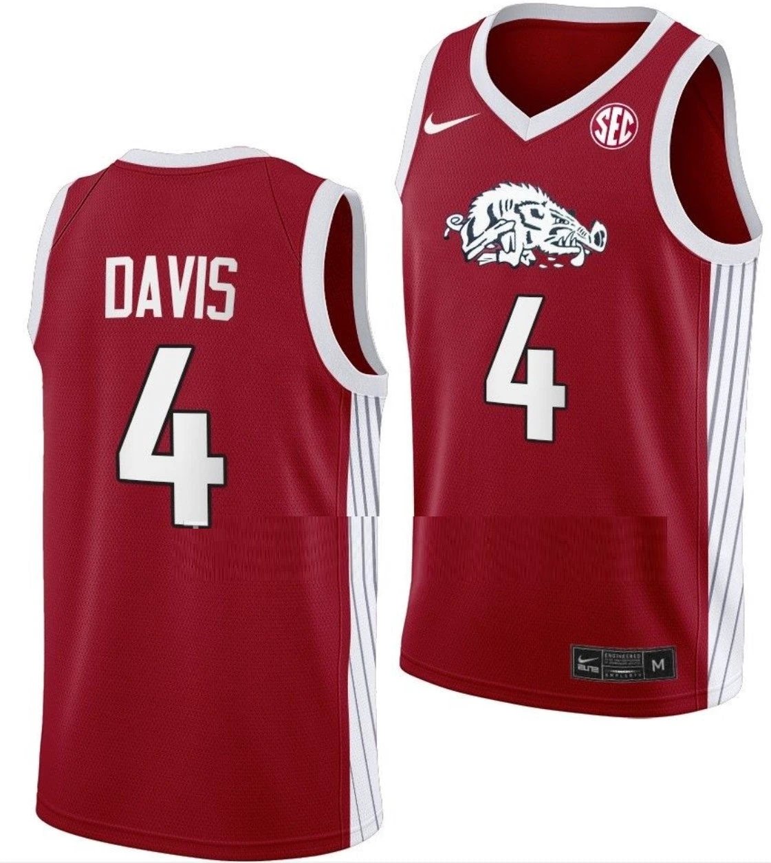 Davonte Davis Jersey Arkansas Razorbacks College Basketball 100 Season #4 by My store basketball