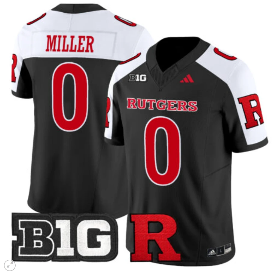 Dymere Miller Jersey #0 Rutgers Scarlet Knights Vapor Limited Football Black Alternate by My Store