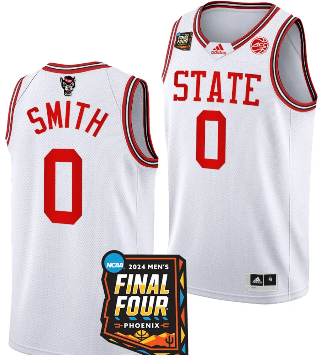 DJ Horne Jersey #0 NC State Wolfpack 2024 NCAA March Madness Final Four Basketball White by My store basketball