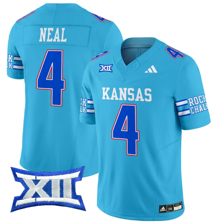 Devin Neal Jersey #4 Kansas Jayhawks 2024 Vapor College Football Vapor Limited Old Ku by My Store