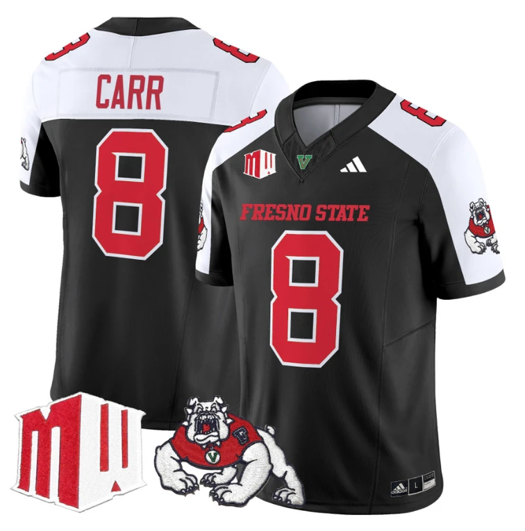 David Carr Jersey #8 Fresno State Bulldogs 2024 Stitched Black Alternate by My Store