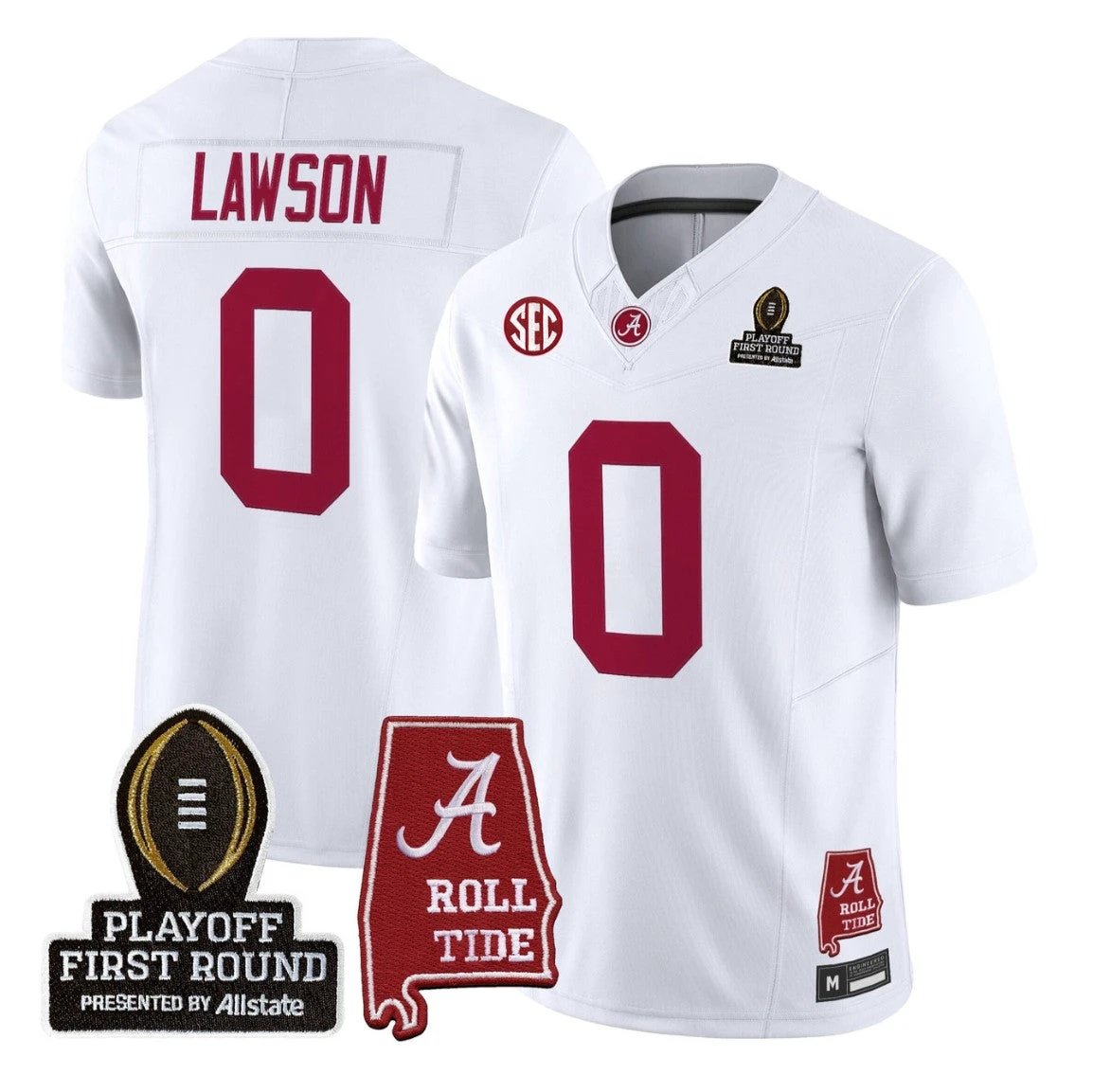 Deontae Lawson Jersey #0 Alabama Crimson 2025 Playoff First Round Stitched by My Store NCAA Football Jerseys