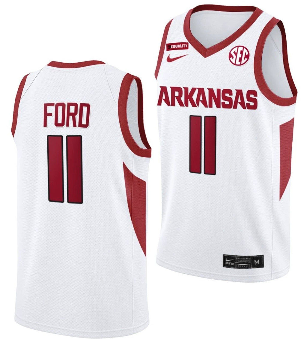 Derrian Ford Jersey Arkansas Razorbacks College Basketball #11 by My store basketball