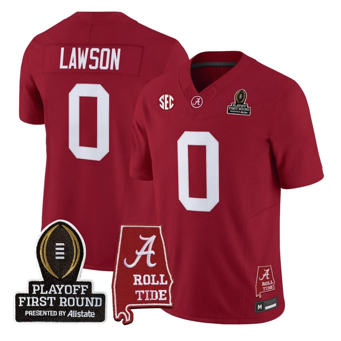 Deontae Lawson Jersey #0 Alabama Crimson 2025 Playoff First Round Stitched by My Store NCAA Football Jerseys