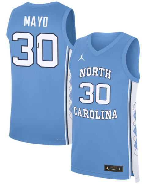 Dante Mayo Jersey #30 North Carolina Tar Heels Basketball Blue by My store basketball
