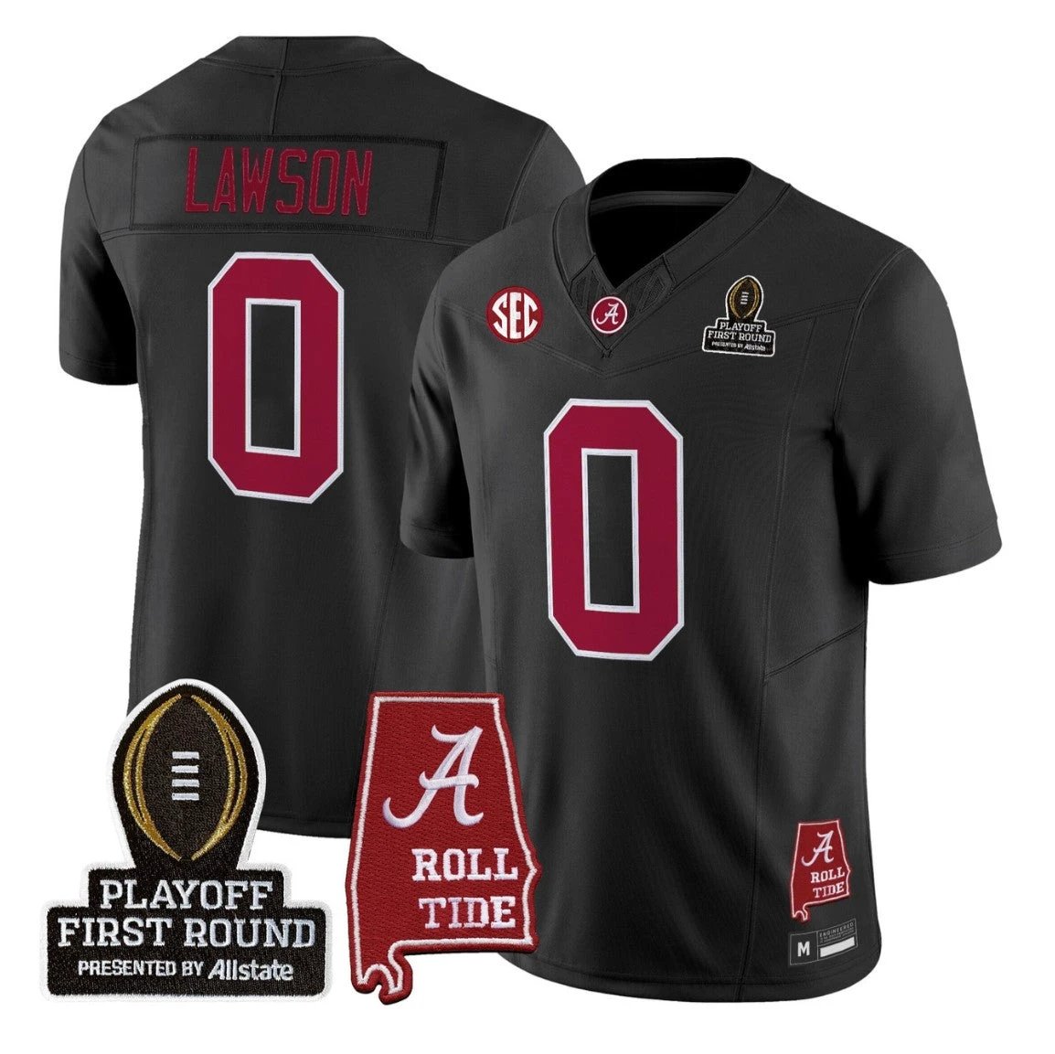 Deontae Lawson Jersey #0 Alabama Crimson 2025 Playoff First Round Stitched by My Store NCAA Football Jerseys