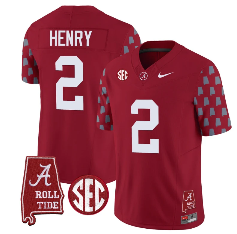 Derrick Henry Jersey #2 Alabama Crimson Tide Vapor College Football Limited Stitched Crimson by My Store