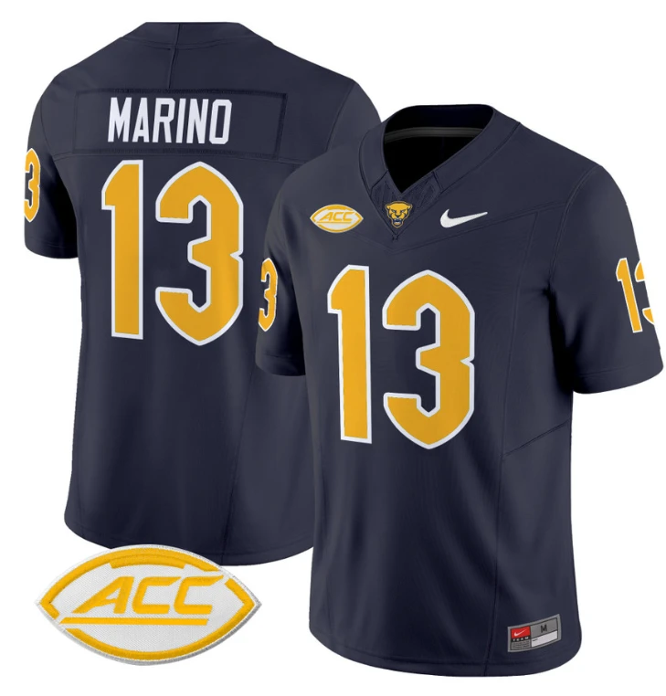 Dan Marino Jersey #13 Pittsburgh Panthers Vapor Limited College Football Stitched Navy by My Store