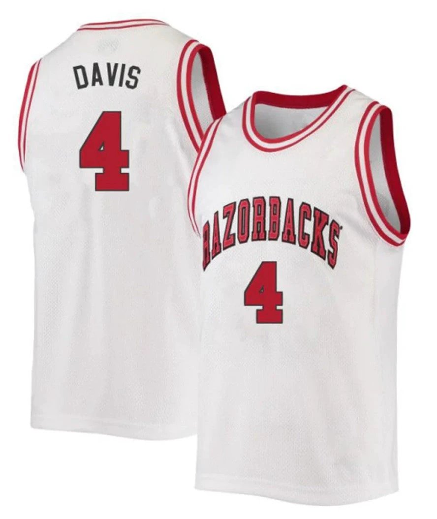 Davonte Davis Jersey Arkansas Razorbacks College Basketball 100 Season #4 by My store basketball