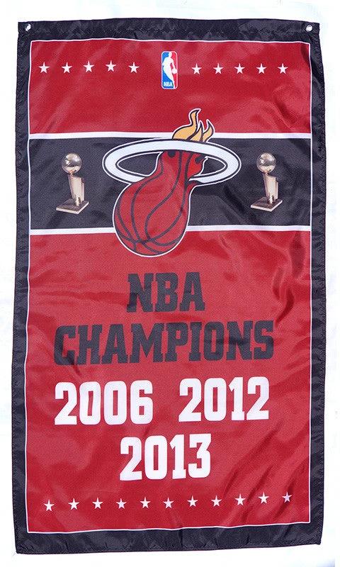 Miami Heat Flag-3x5FT Banner-100% polyester by flagsshop