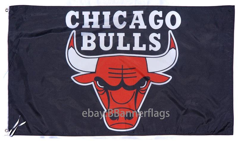 Chicago Bulls Flag-3x5FT Chicago Bull flags Banner-100% polyester by flagsshop