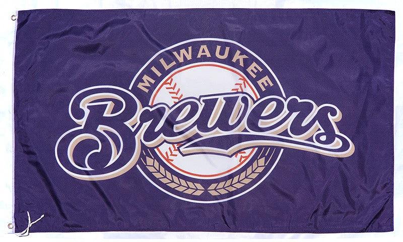 Milwaukee Brewers Flag-3x5FT Banner-100% polyester by flagsshop