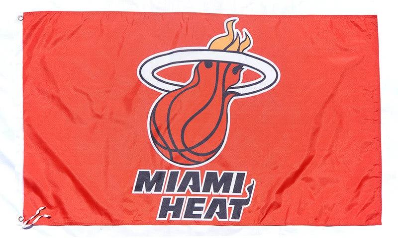 Miami Heat Flag-3x5FT Banner-100% polyester by flagsshop