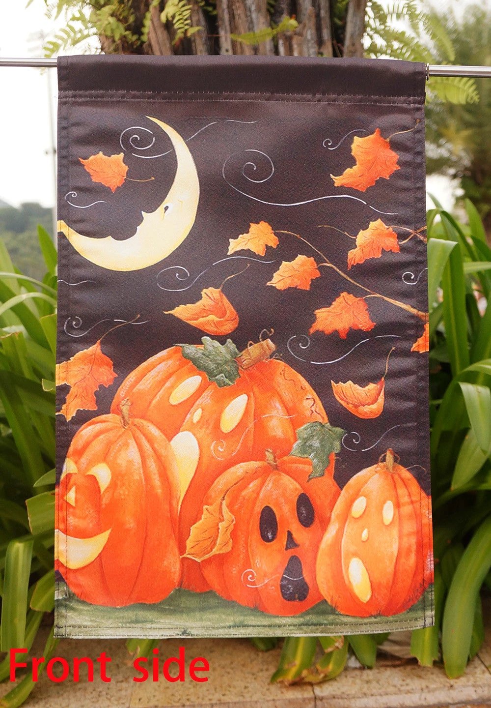 Scary Night - Decorative Spooky Jack o Lantern Pumpkin Halloween House Flag - "12.5 x 18" "28 x 40" Inches by flagsshop