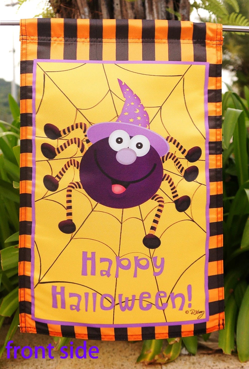 Spider Halloween Garden Flag Witch Hat Spooky Briarwood Lane"12.5 x 18" "28 x 40" Inches by flagsshop